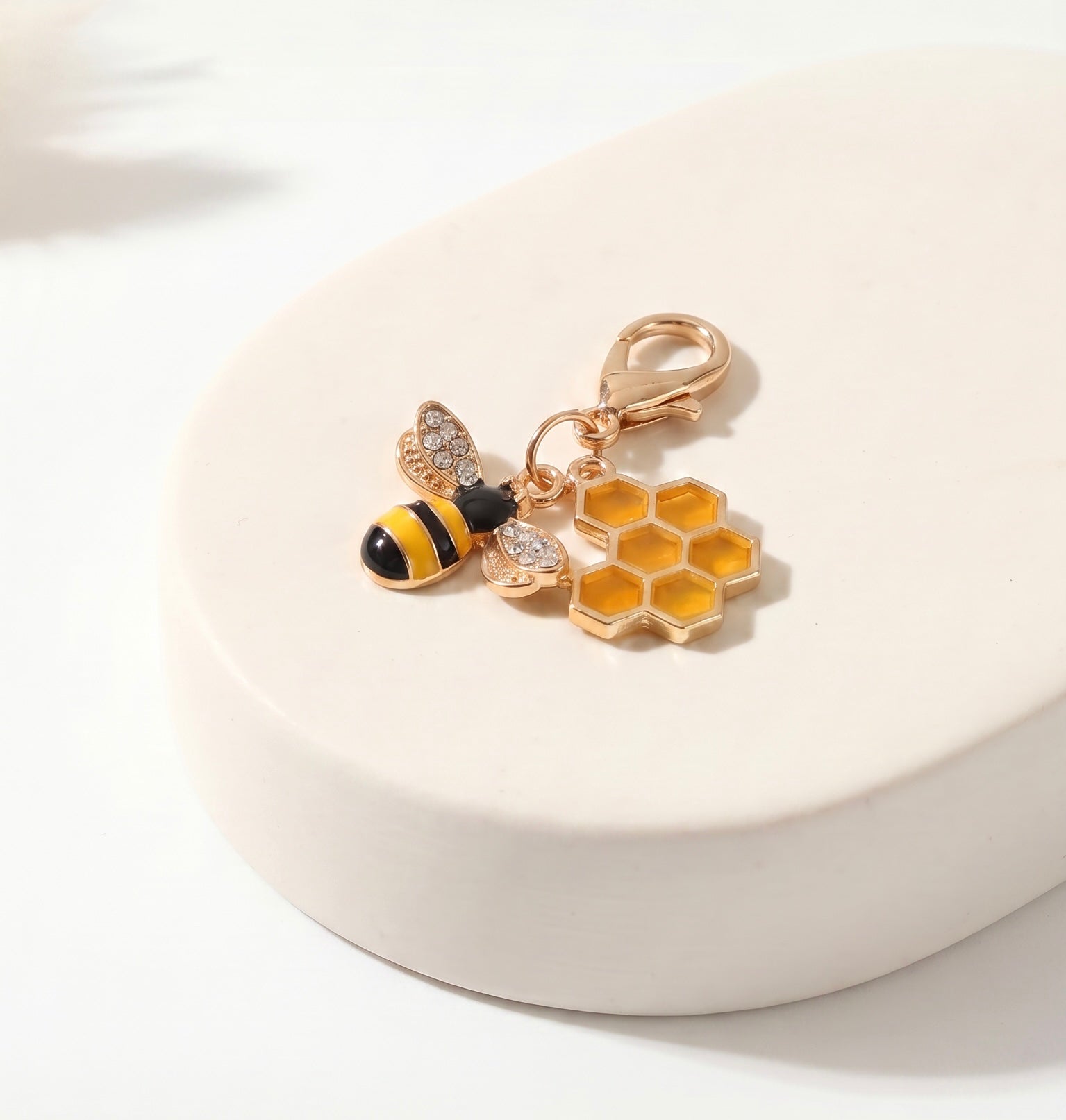 Bee Honeycomb Keychain