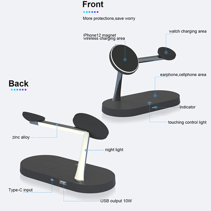 3-in-1 Magnetic Wireless Charging Station for iPhone