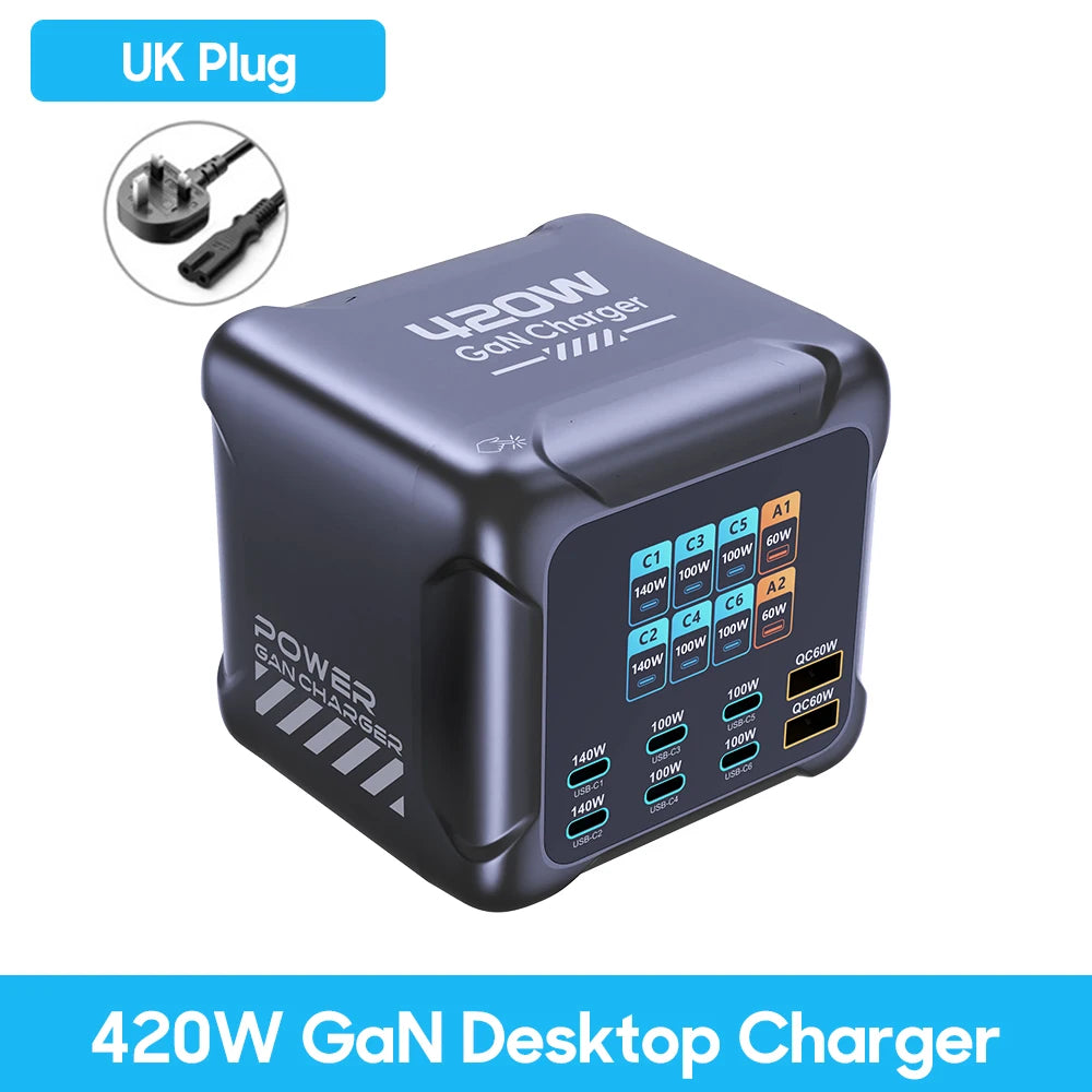 420W GaN Fast Charging Station