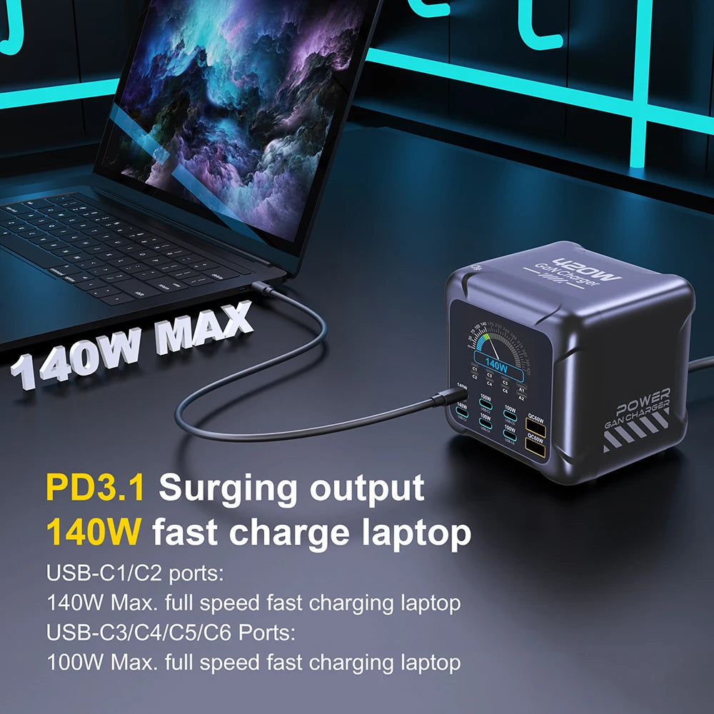 420W GaN Fast Charging Station