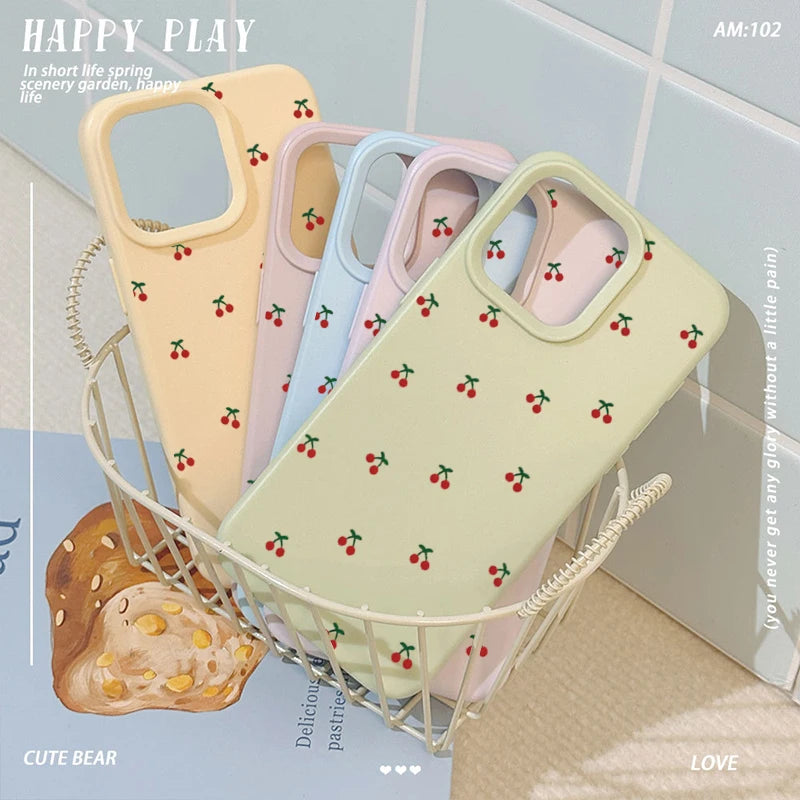 Cute Cartoon Cherry Phonecase For iPhone