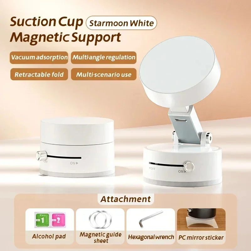 Mini Magnetic Suction Phone Holder – Double-Sided Vacuum Mount for iPhone, Android