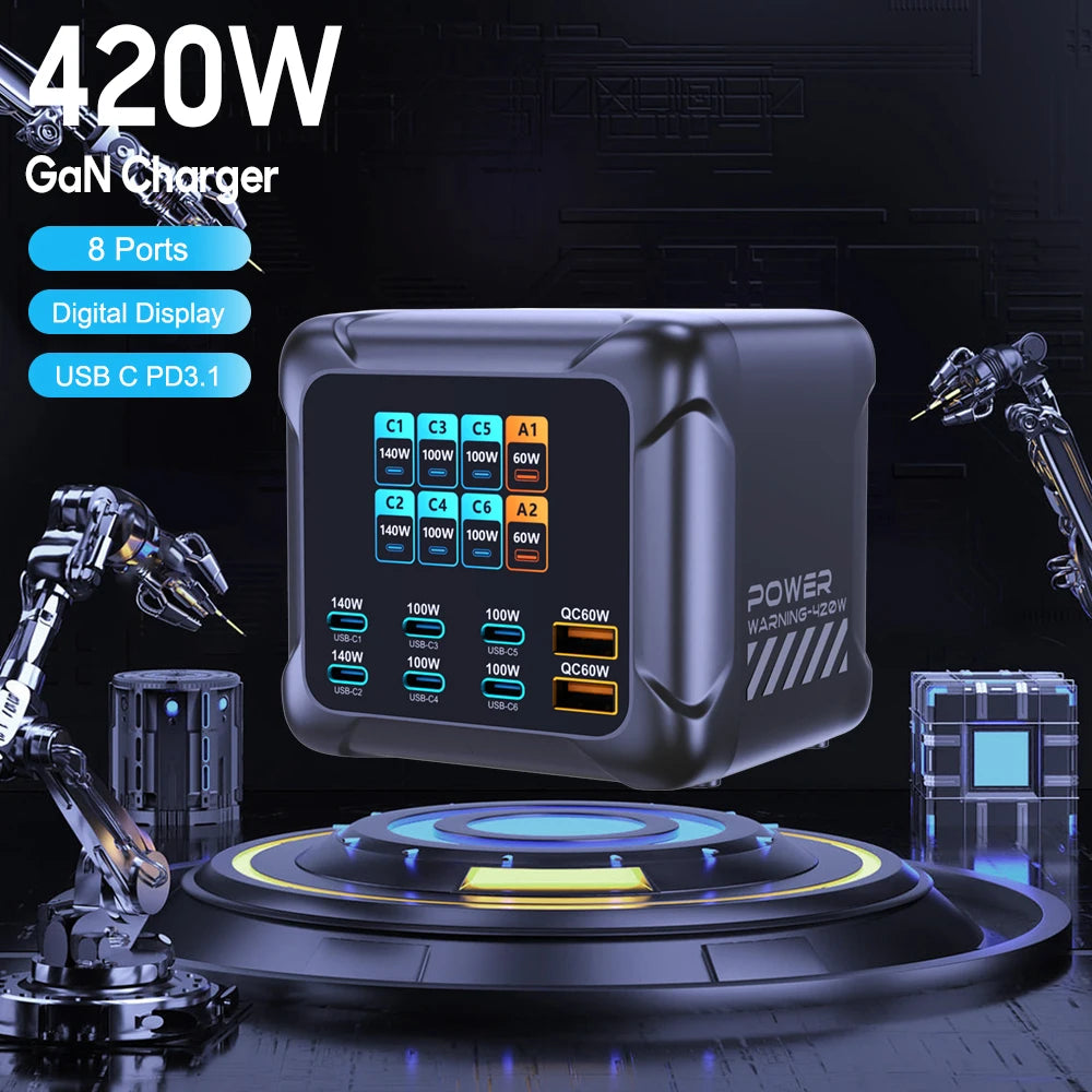 420W GaN Fast Charging Station