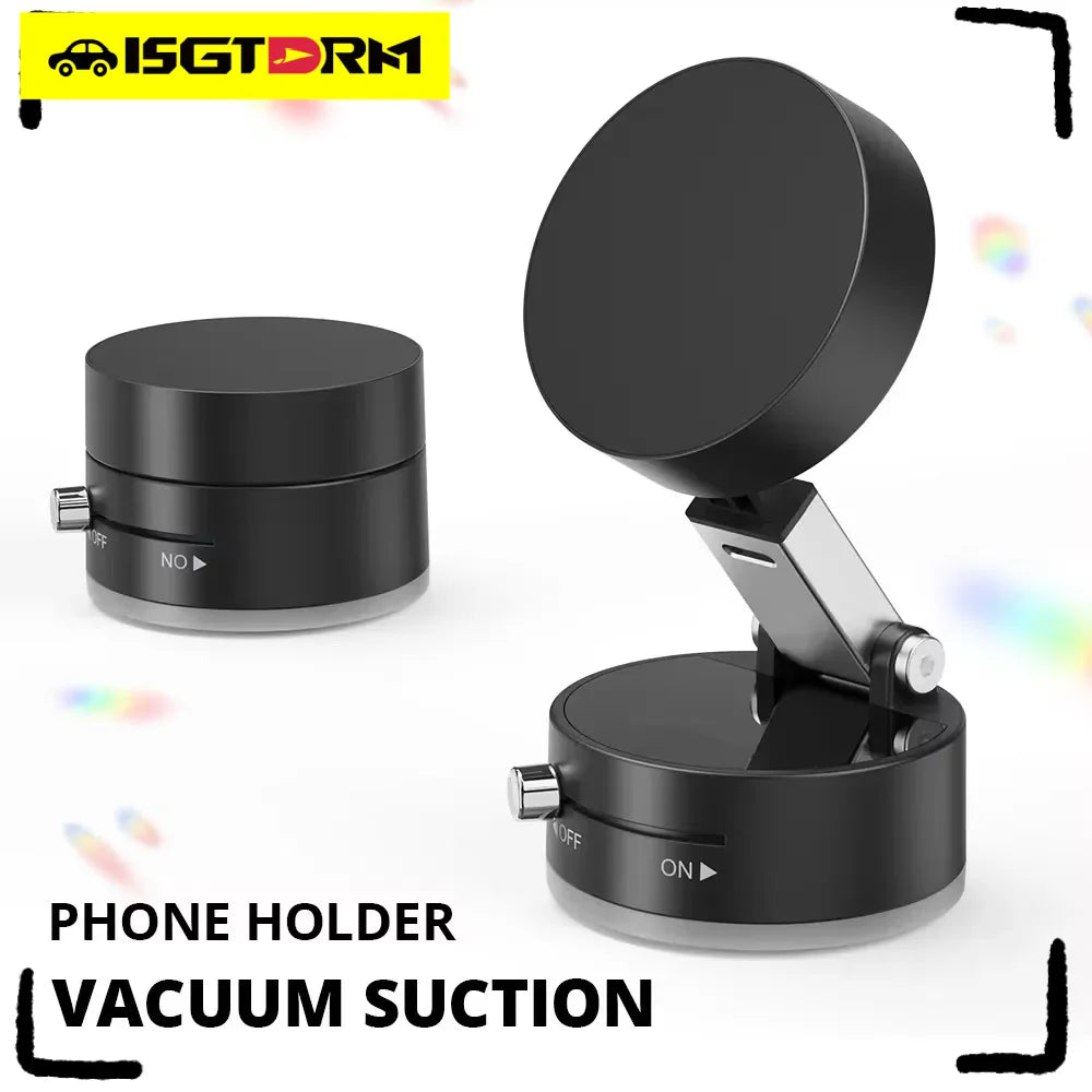 Mini Magnetic Suction Phone Holder – Double-Sided Vacuum Mount for iPhone, Android