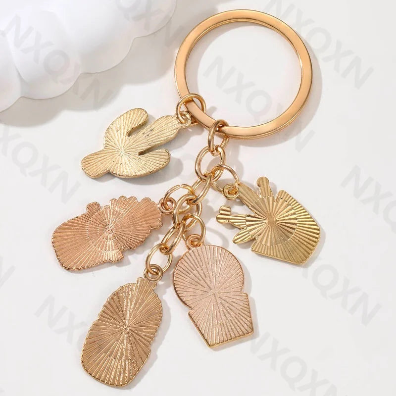 Cartoon Cactus Keychain