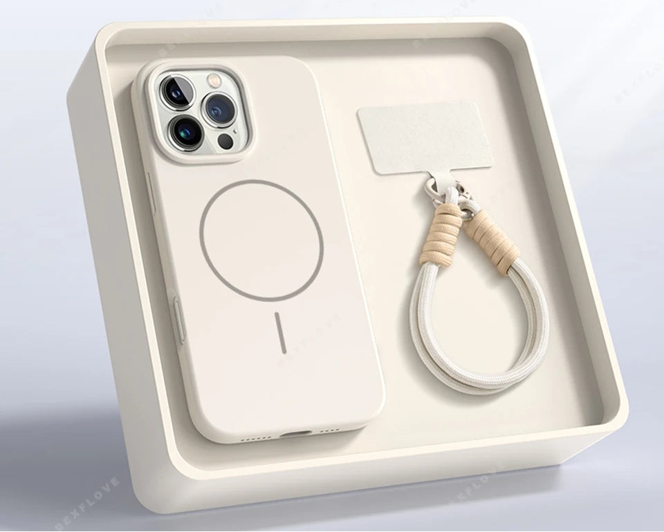 Magnetic Phone Case For iPhone with Lanyard