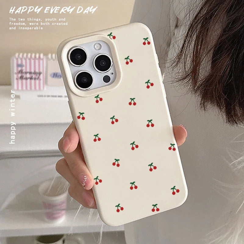 Cute Cartoon Cherry Phonecase For iPhone